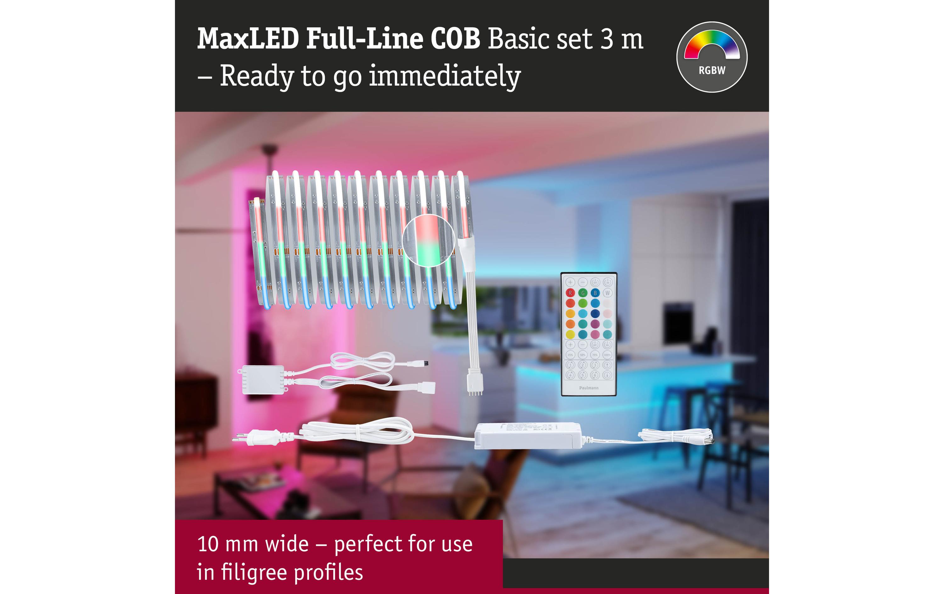 Paulmann MaxLED 500 LED Strip Full-Line COB 3 m