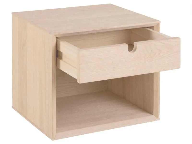 AC Design Nachttisch Century Hellbraun, 37 x 32 x 33 cm AC Design Nachttisch Century Hellbraun, 37 x 32 x 33 cm