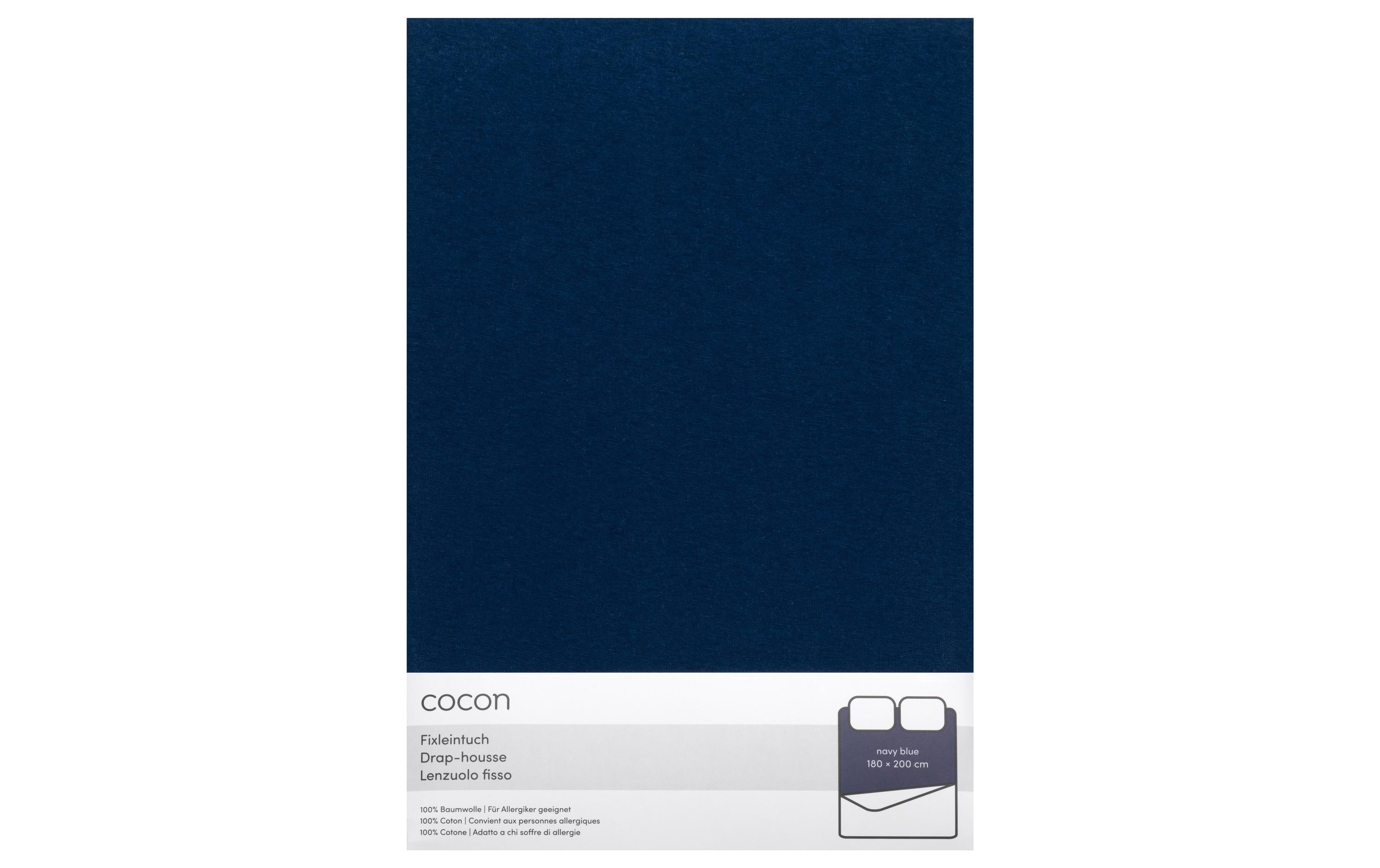COCON Fixleintuch 180-200 x 200 cm, Marineblau