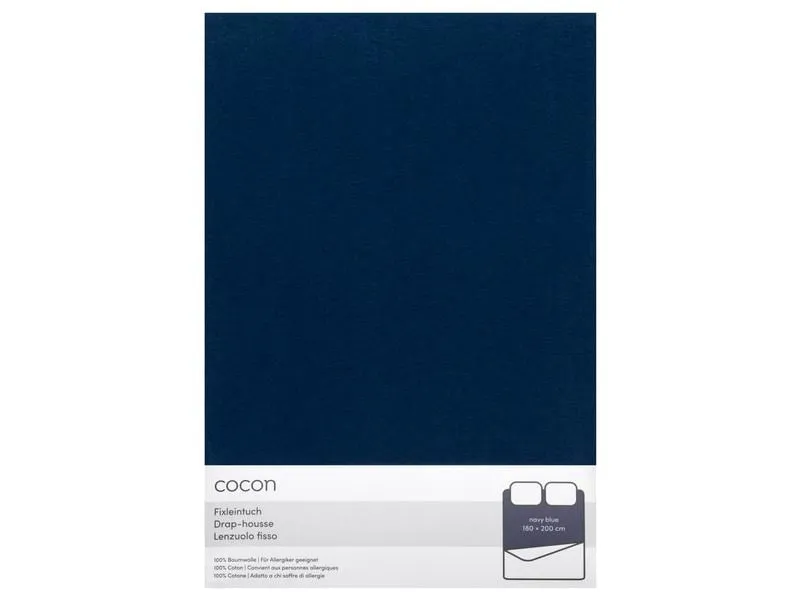 COCON Fixleintuch 180-200 x 200 cm, Marineblau