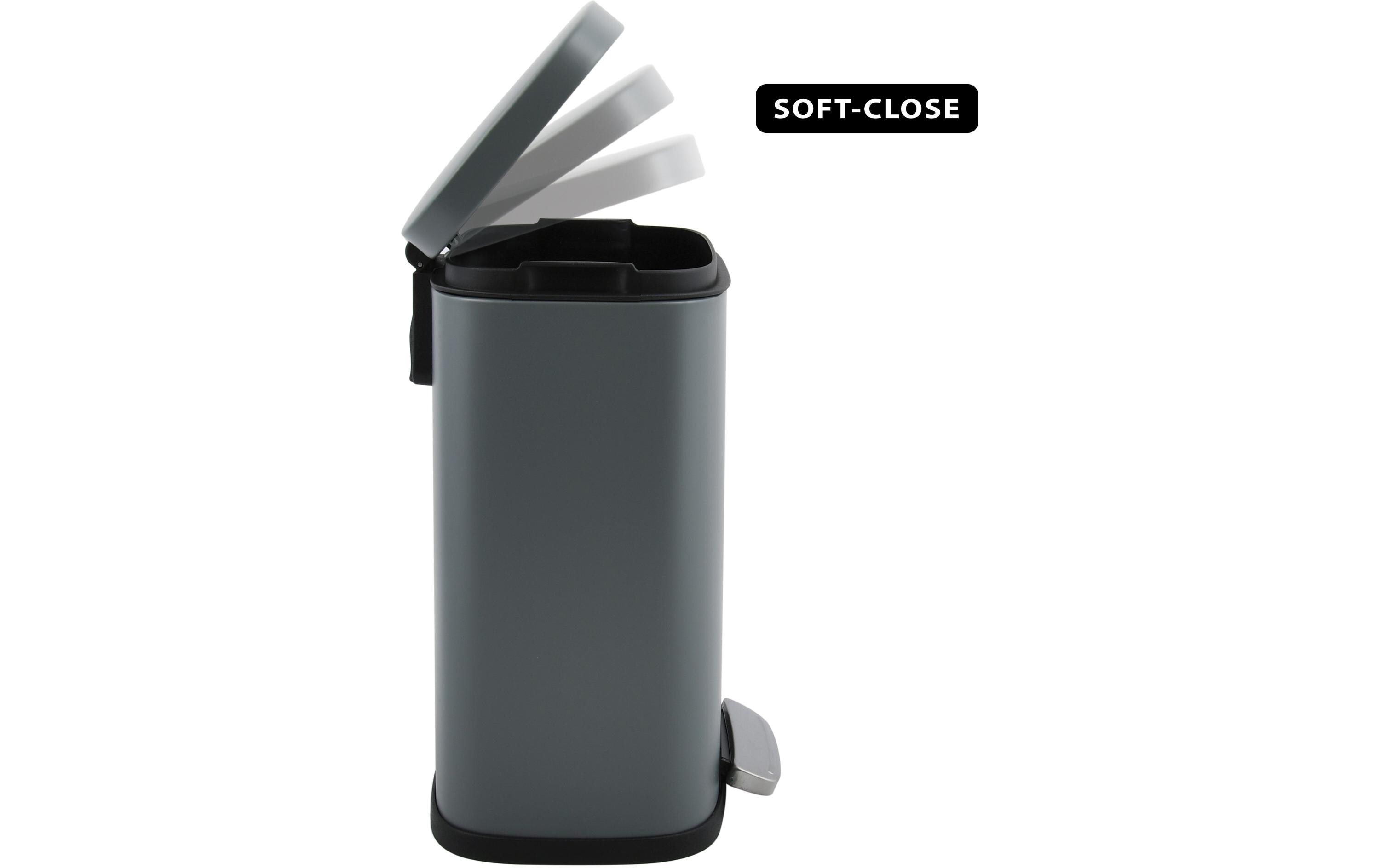 spirella Treteimer Poubelle Akira Matt 12 l, Grau