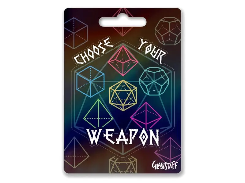 Glass Staff Choose Your Weapon Sticker Schwarz
