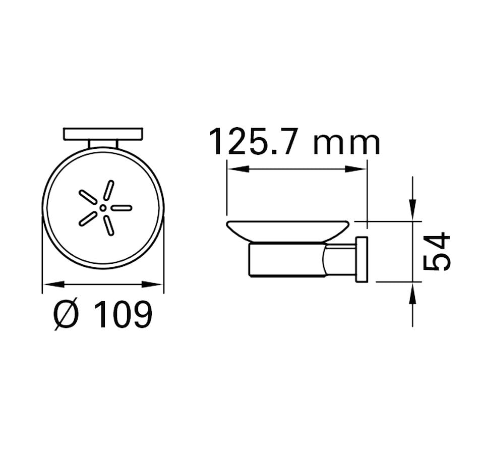 BIASCA Glashalter Glas, schwarz matt BIASCA Glashalter Glas, schwarz matt
