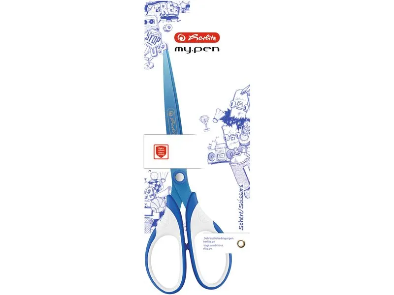 Herlitz Schere Rechtshänder Blau/Weiss Herlitz Schere Rechtshänder Blau/Weiss