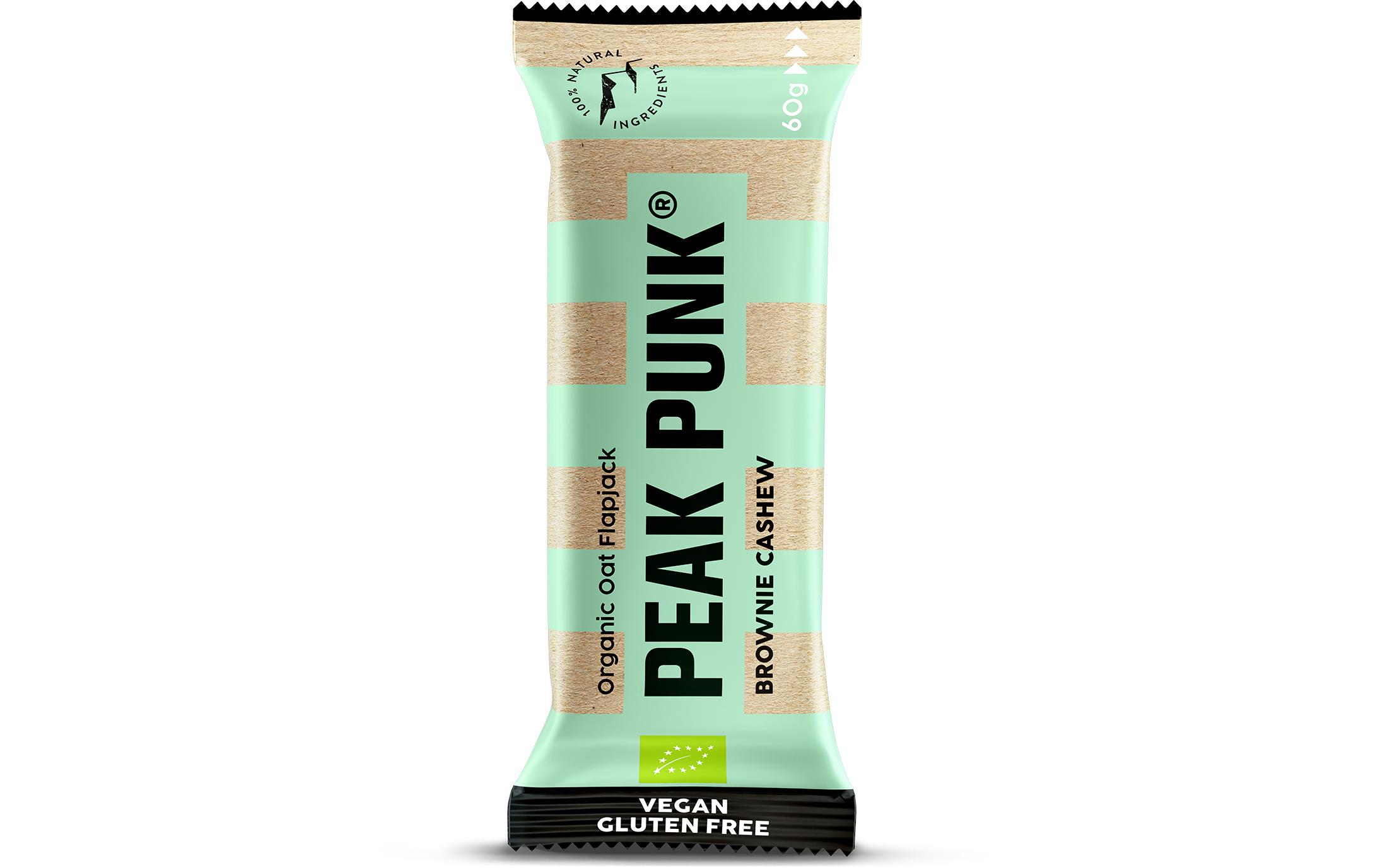 PEAK PUNK Bio Oat Flapjack – Brownie Cashew 12 x 60 g
