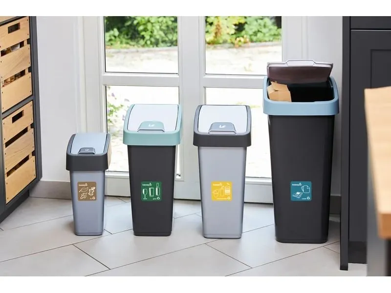 keeeper Abfalleimer Magne 45 l, Flip-Deckel, light silver keeeper Abfalleimer Magne 45 l, Flip-Deckel, light silver