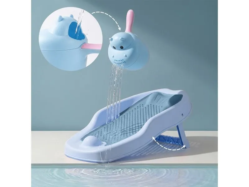 relaxdays Baby-Badestütze, Kunststoff, Blau relaxdays Baby-Badestütze, Kunststoff, Blau