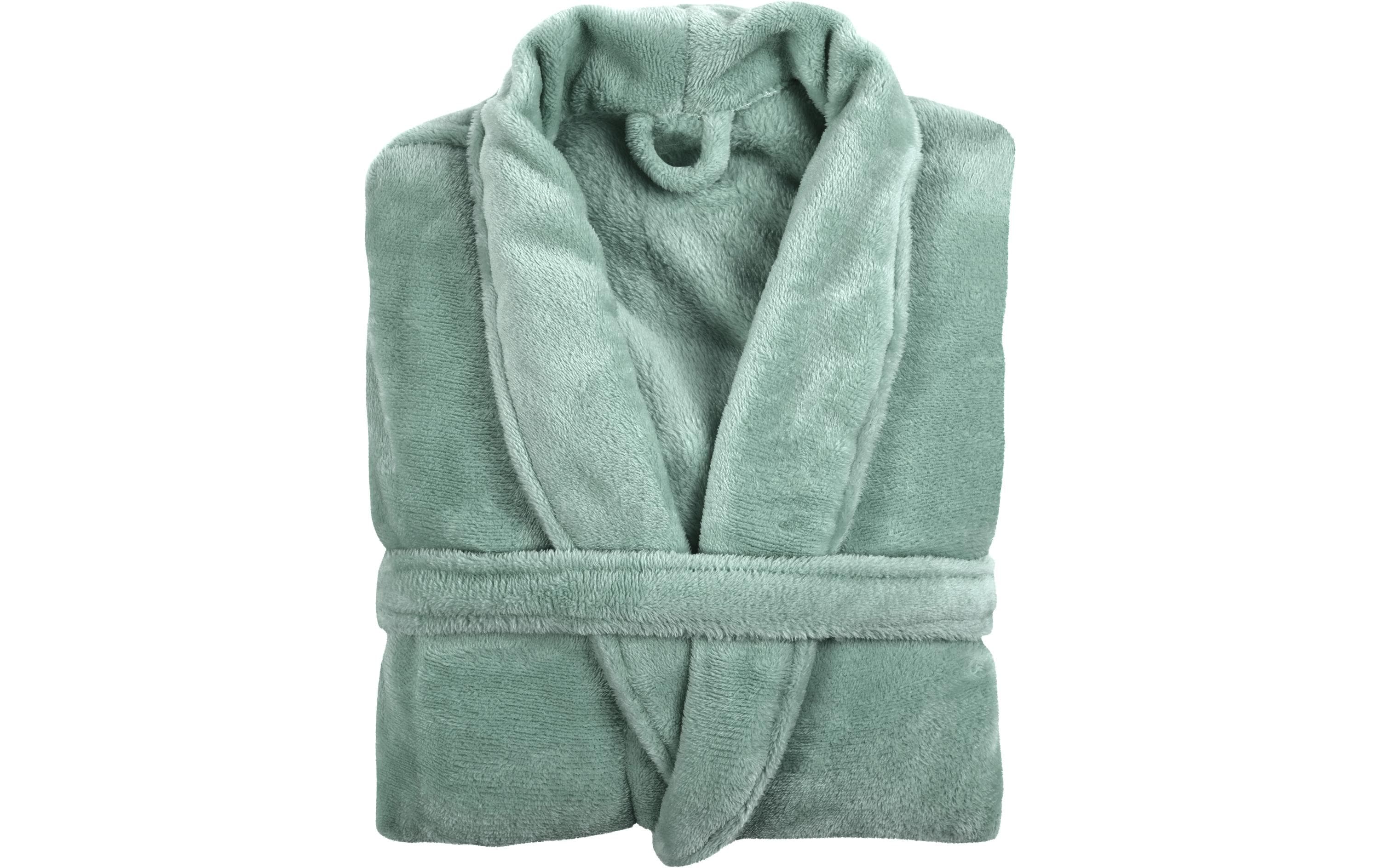 Tiseco Bademantel COSY Mikroflanell ,unisex Grün