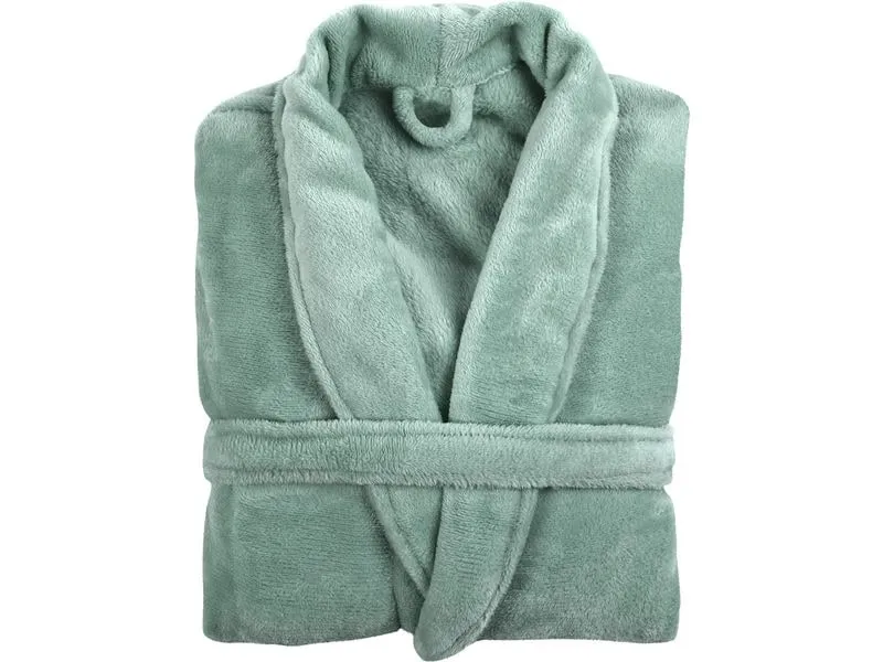Tiseco Bademantel COSY Mikroflanell ,unisex Grün Tiseco Bademantel COSY Mikroflanell ,unisex Grün