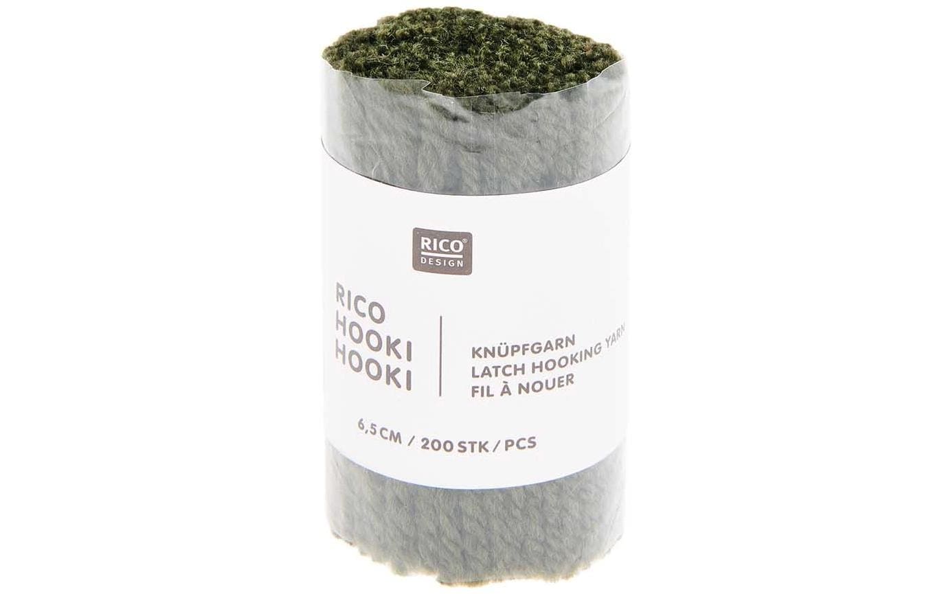 Rico Design Hooki Knüpfgarn Olivgrün