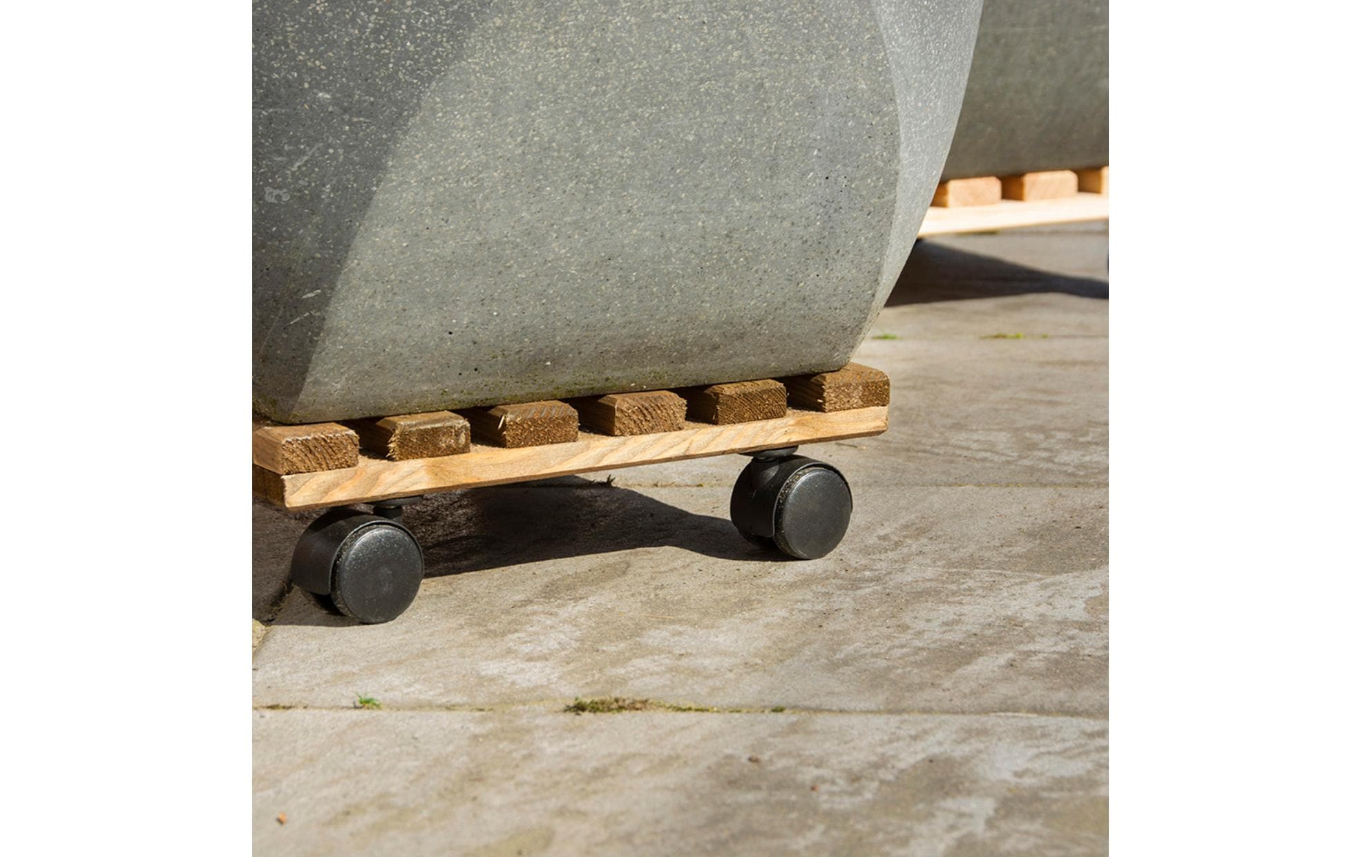 Esschert Design Rolleruntersetzer Quadratisch L Braun