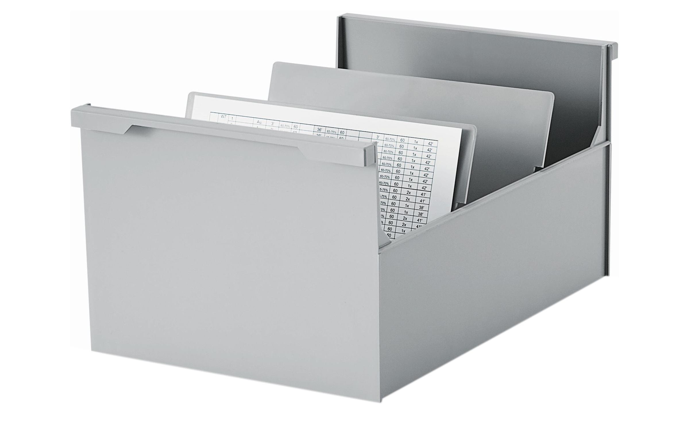 Styro Karteibox quer A5, Grau Styro Karteibox quer A5, Grau