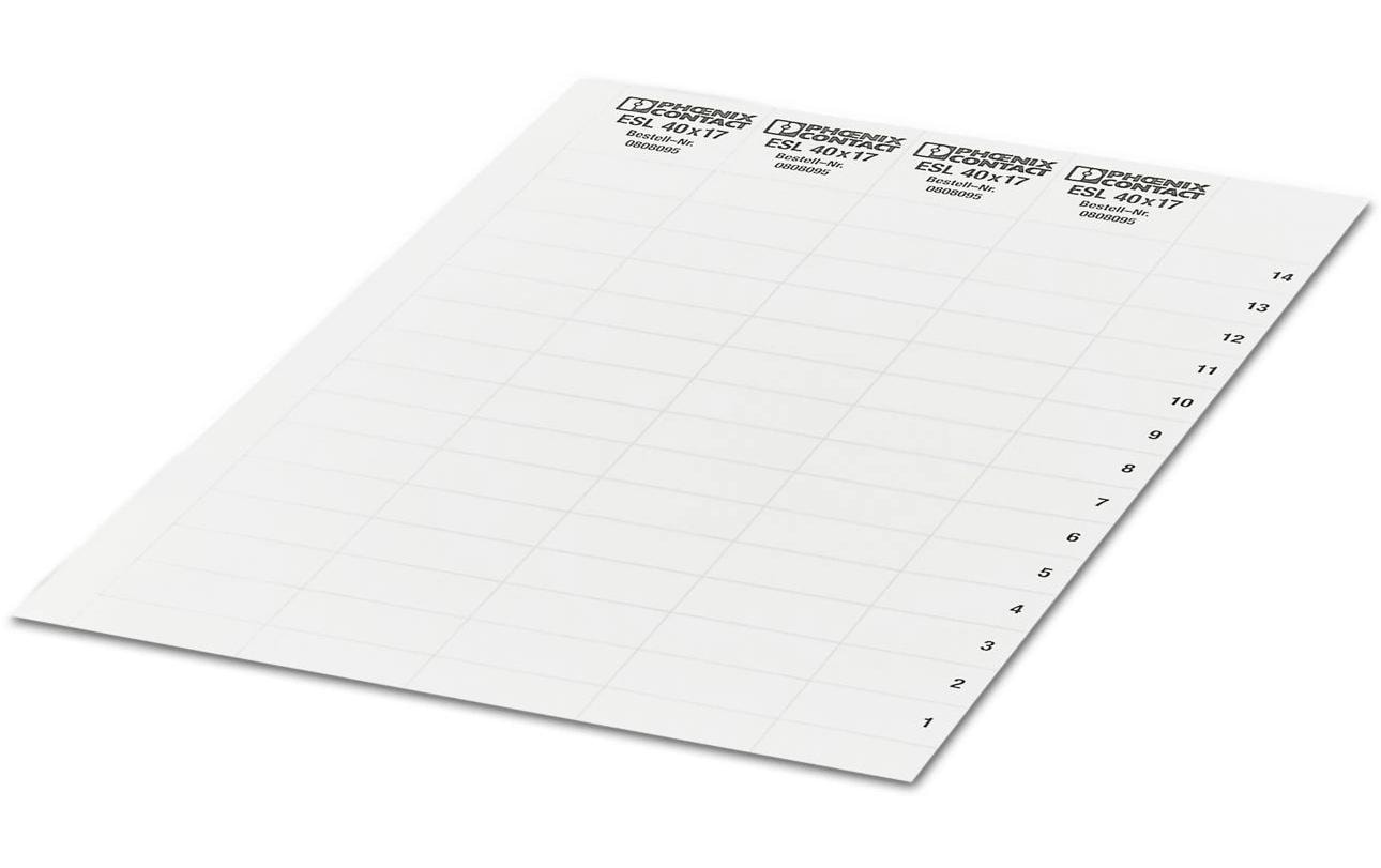Phoenix Contact Kabelkennzeichnung ESL 40 x 17 10 Stück Phoenix Contact Kabelkennzeichnung ESL 40 x 17 10 Stück