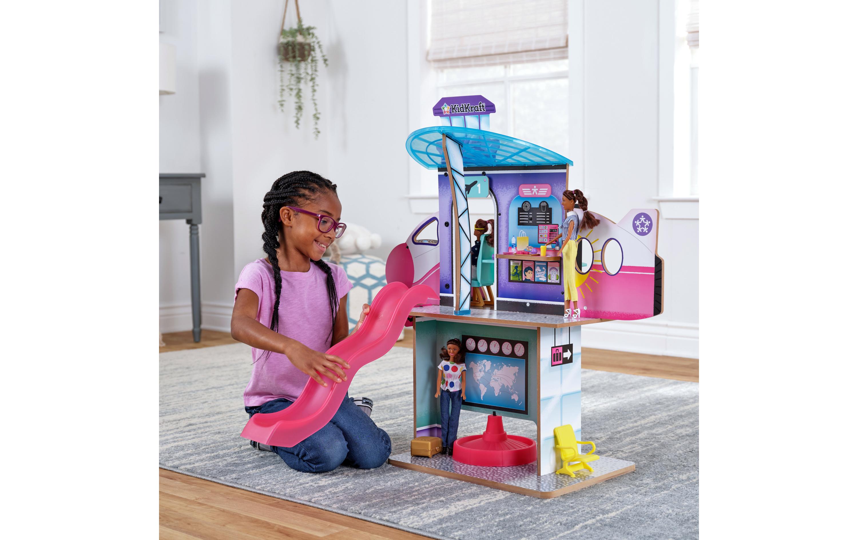 Kid Kraft Puppenhaus 2-in-1 Flughafen und Jet