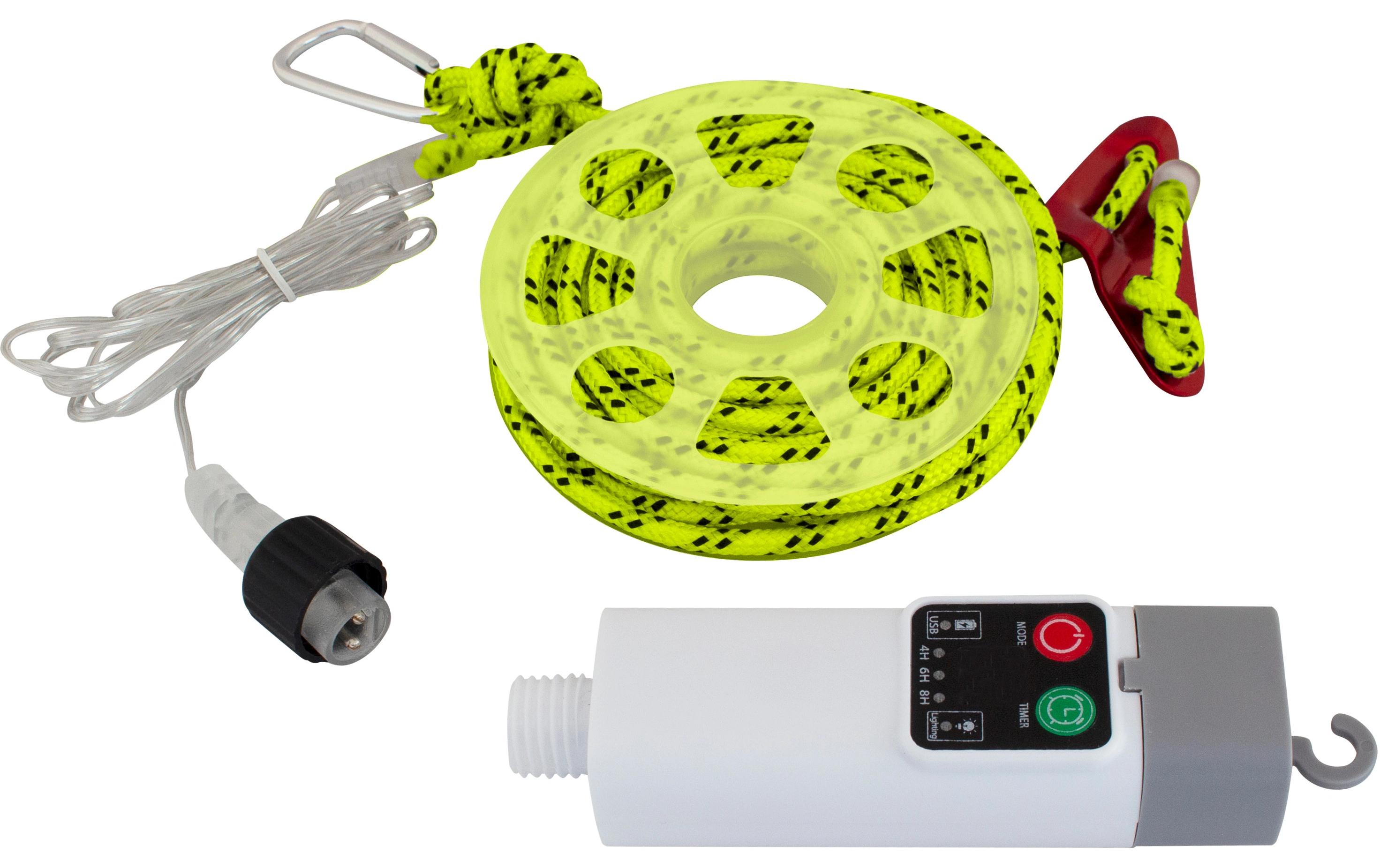 Eurotrail Deco-Abspannleinen mit Beleuchtung 5m Flougelb