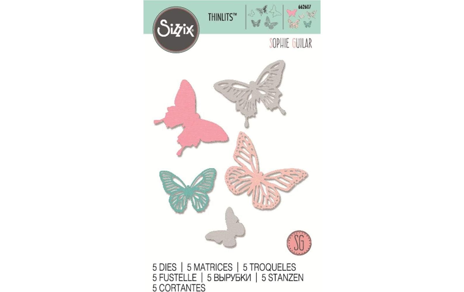 Sizzix Stanzschablone Schmetterlinge , Blatt