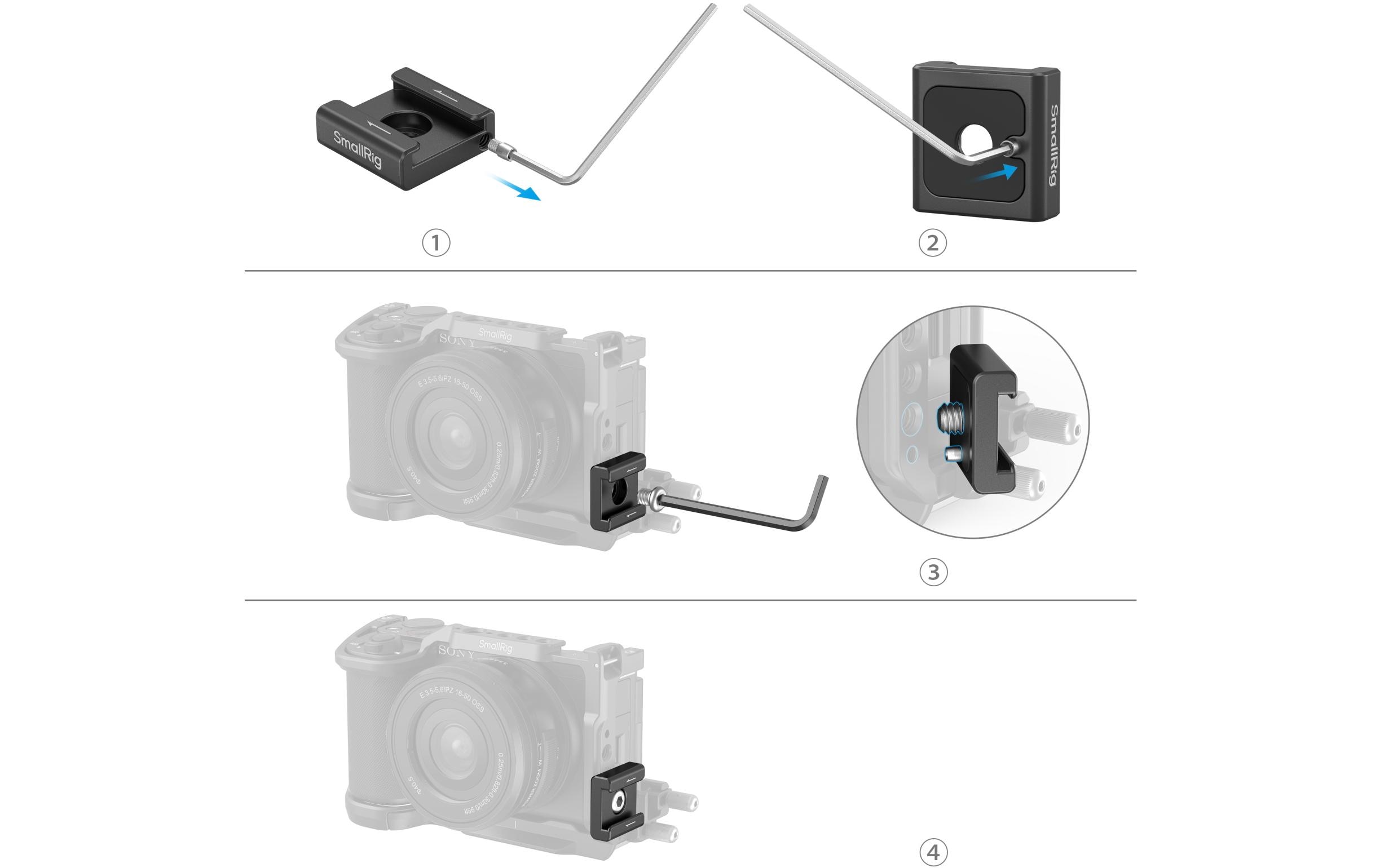 Smallrig Adapter Anti-Twist Cold Shoe Mount Support 2 Stück