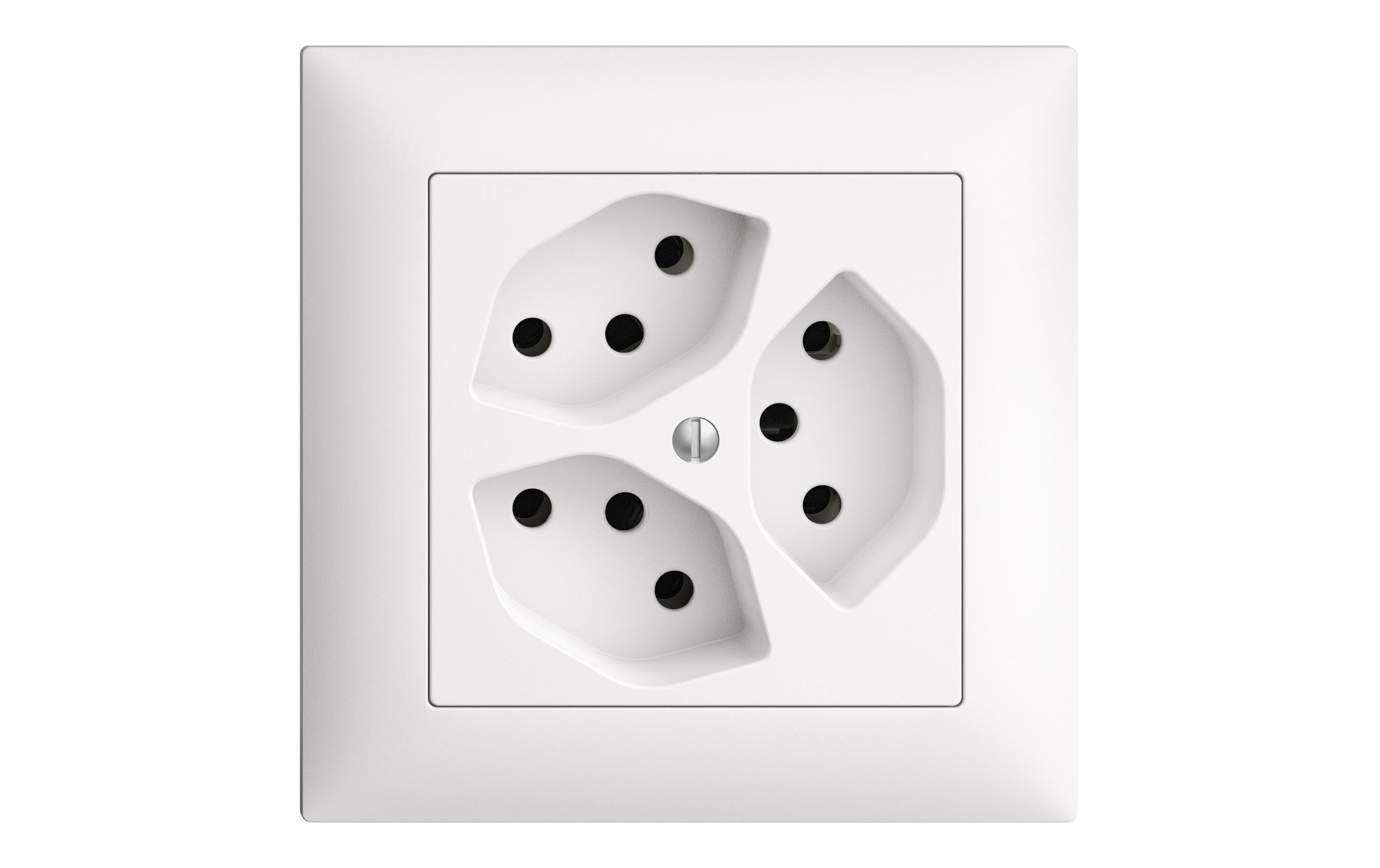 Feller EDIZIOdue UP-Steckdosen 3x T13 mit Kinderschutz