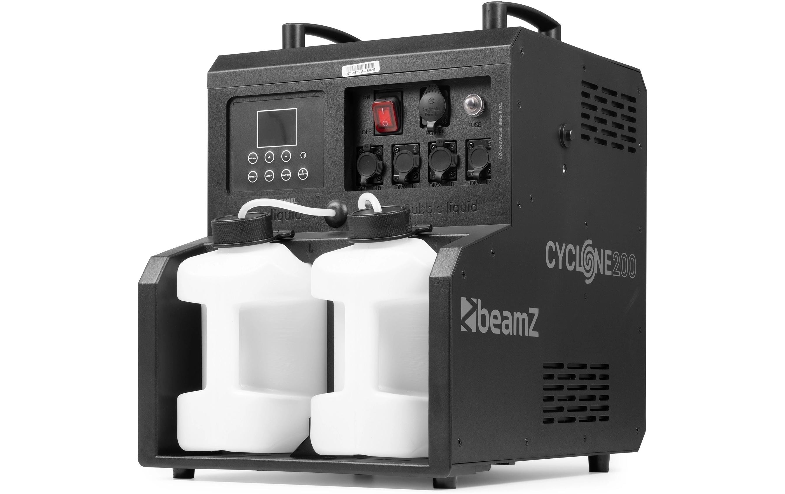 BeamZ Cyclone 200 3-in-1 Nebel- und Seifenblasenmaschine mit RGBW