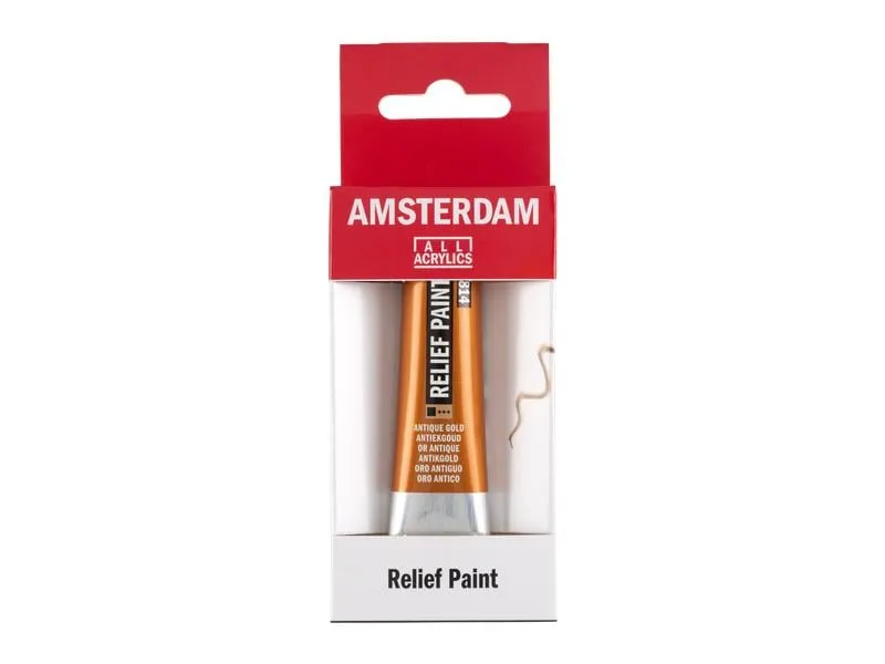 Amsterdam Acrylfarbe Reliefpaint 814 Antikgold deckend, 20 ml Amsterdam Acrylfarbe Reliefpaint 814 Antikgold deckend, 20 ml
