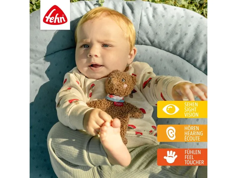 fehn Greifling Knister-Bär, Plüsch / Velours, Braun