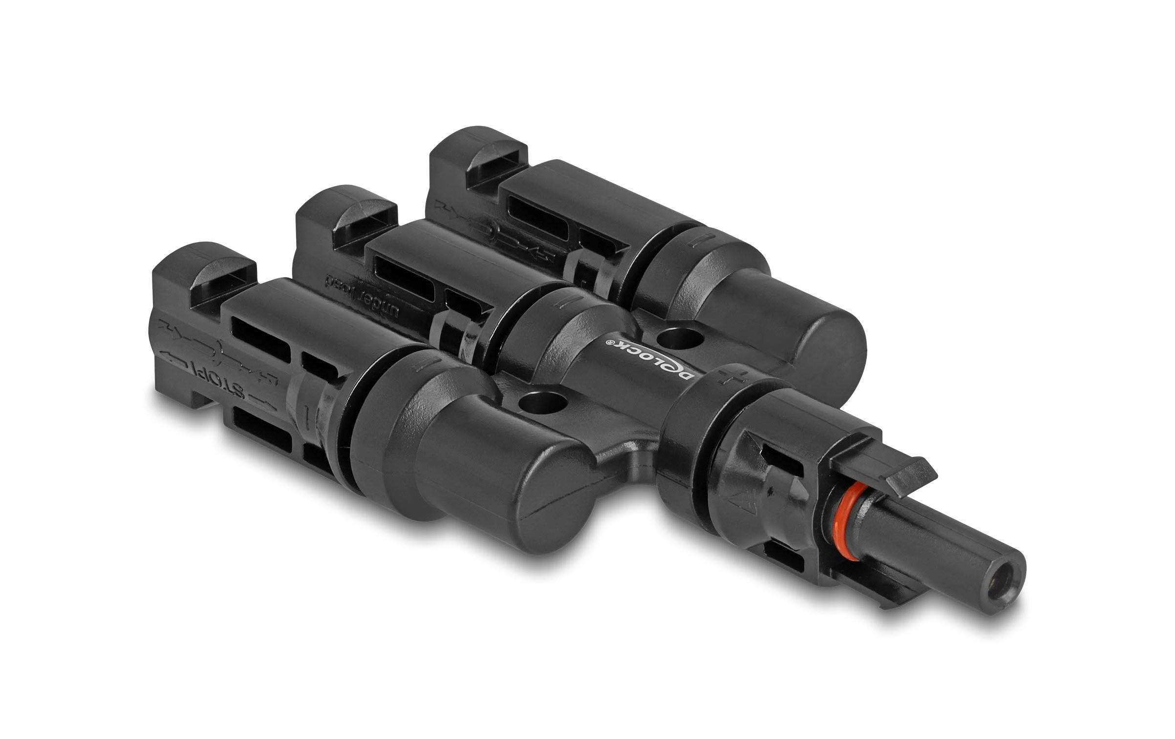 Delock DL4 Solar Konnektor 1x Buchse zu 3x Stecker, IP67