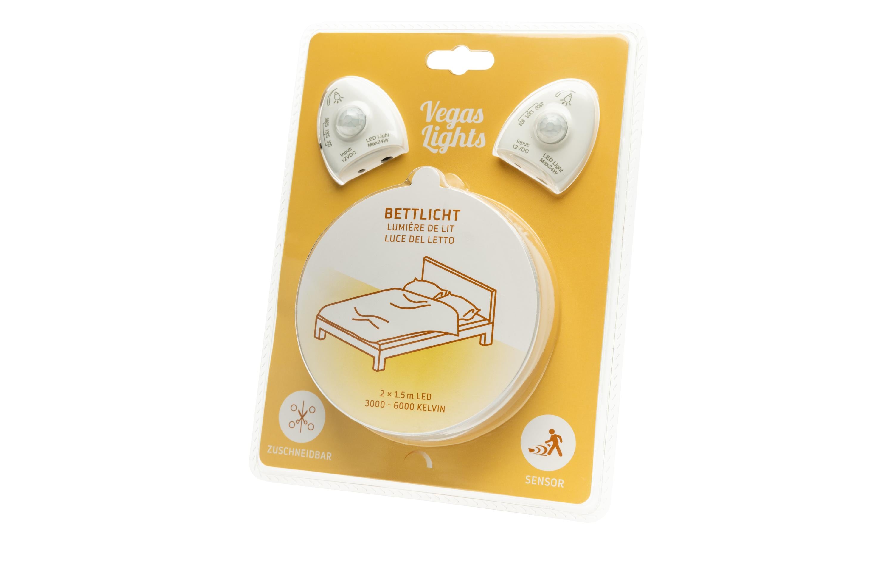 Vegas Lights LED-Streifen Bettbeleuchtung, 2er Set