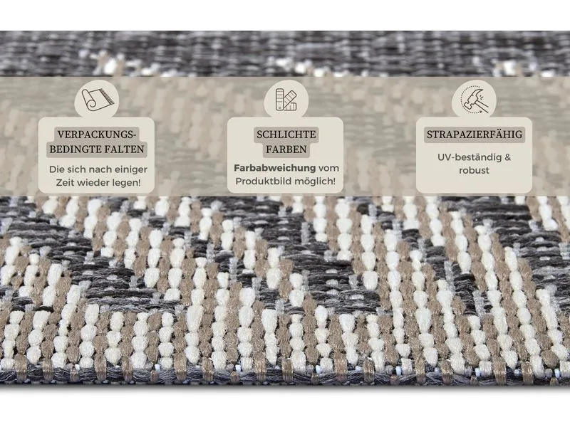 Hanse Home Teppich Paru 155 cm x 235 cm, Beige/Grau Hanse Home Teppich Paru 155 cm x 235 cm, Beige/Grau