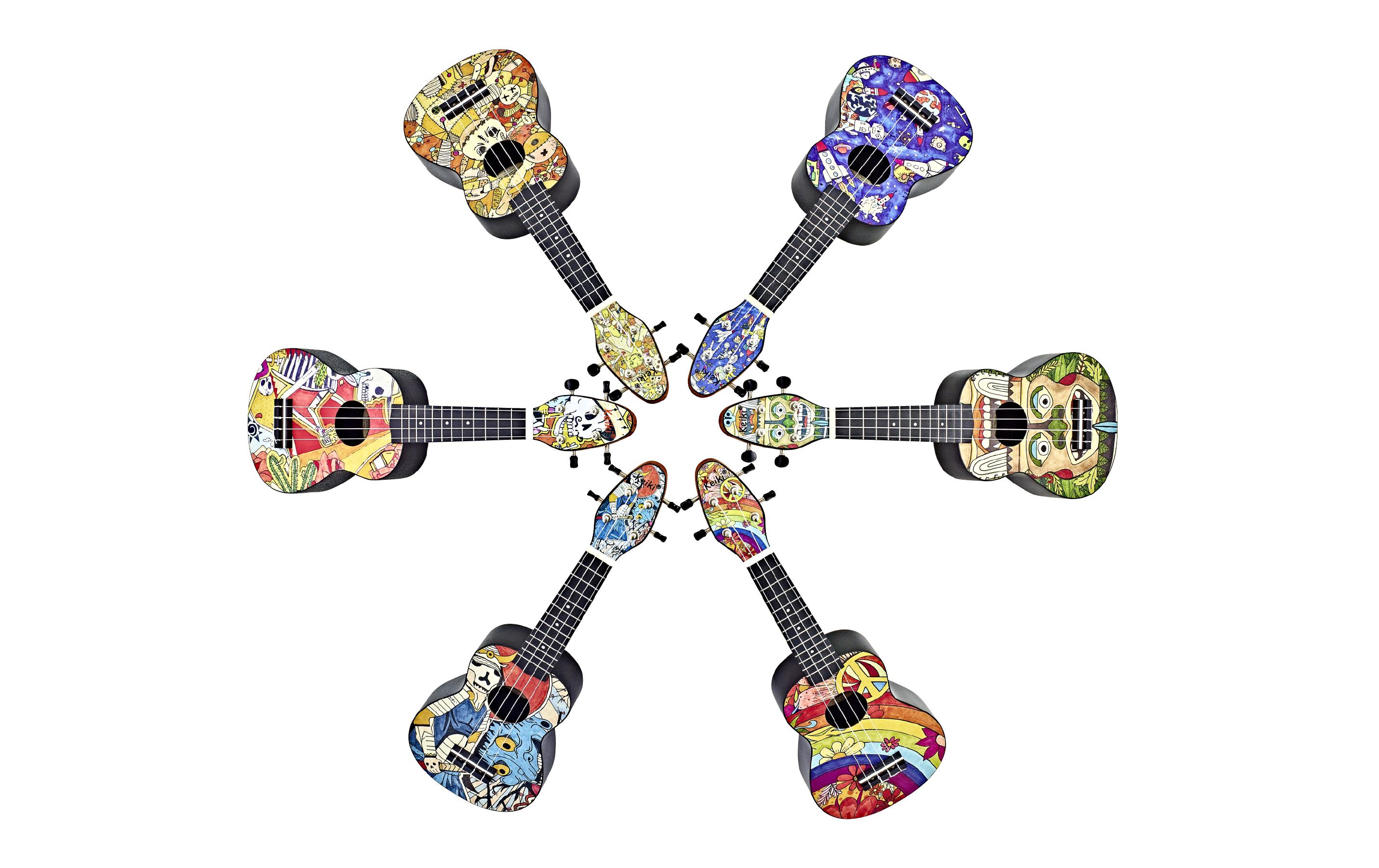 Ortega Guitars Ukulele Keiki Package K2-VP – Voodoo Puppet