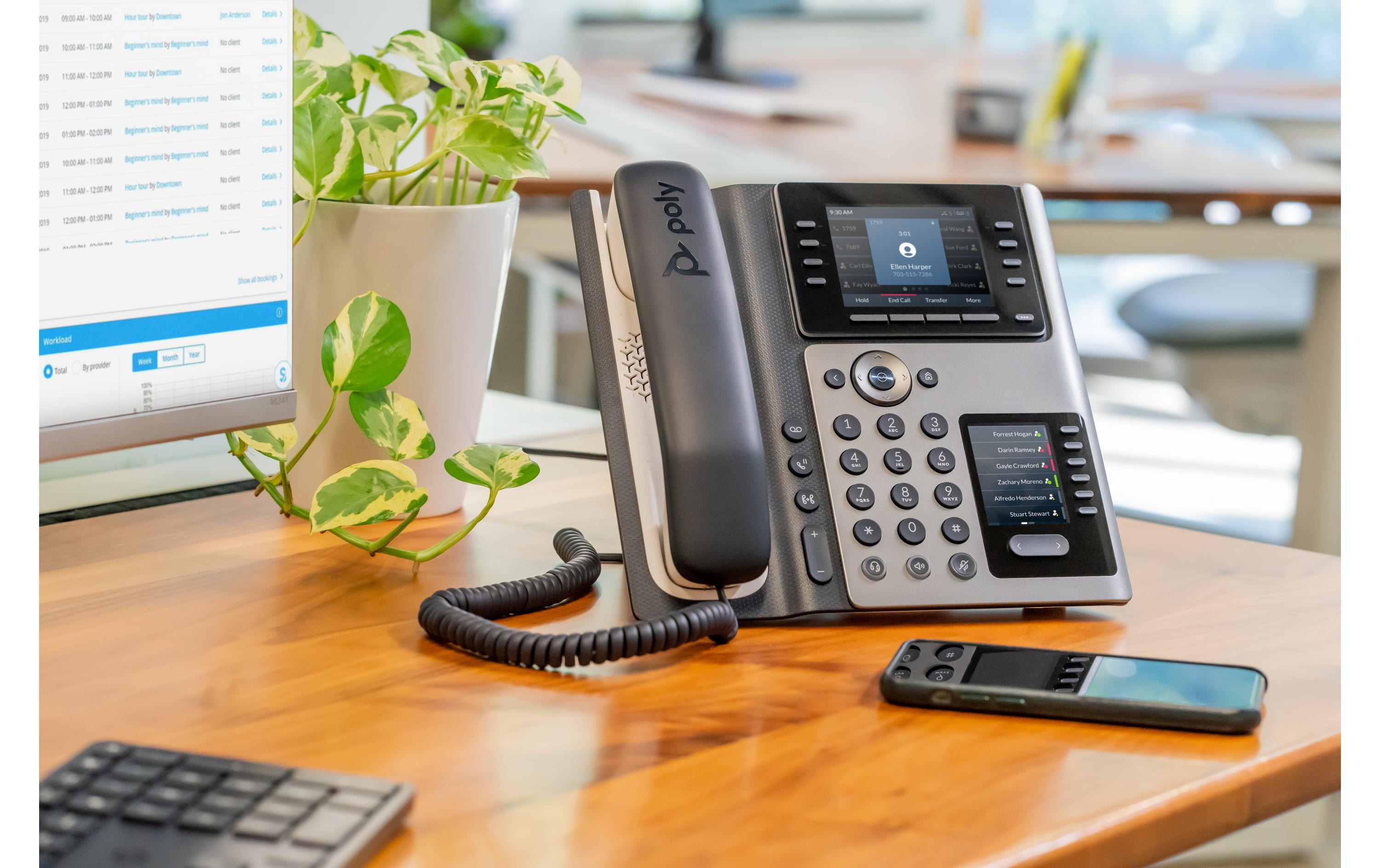 Poly Tischtelefon Edge E450 Grau/Schwarz/Weiss Poly Tischtelefon Edge E450 Grau/Schwarz/Weiss