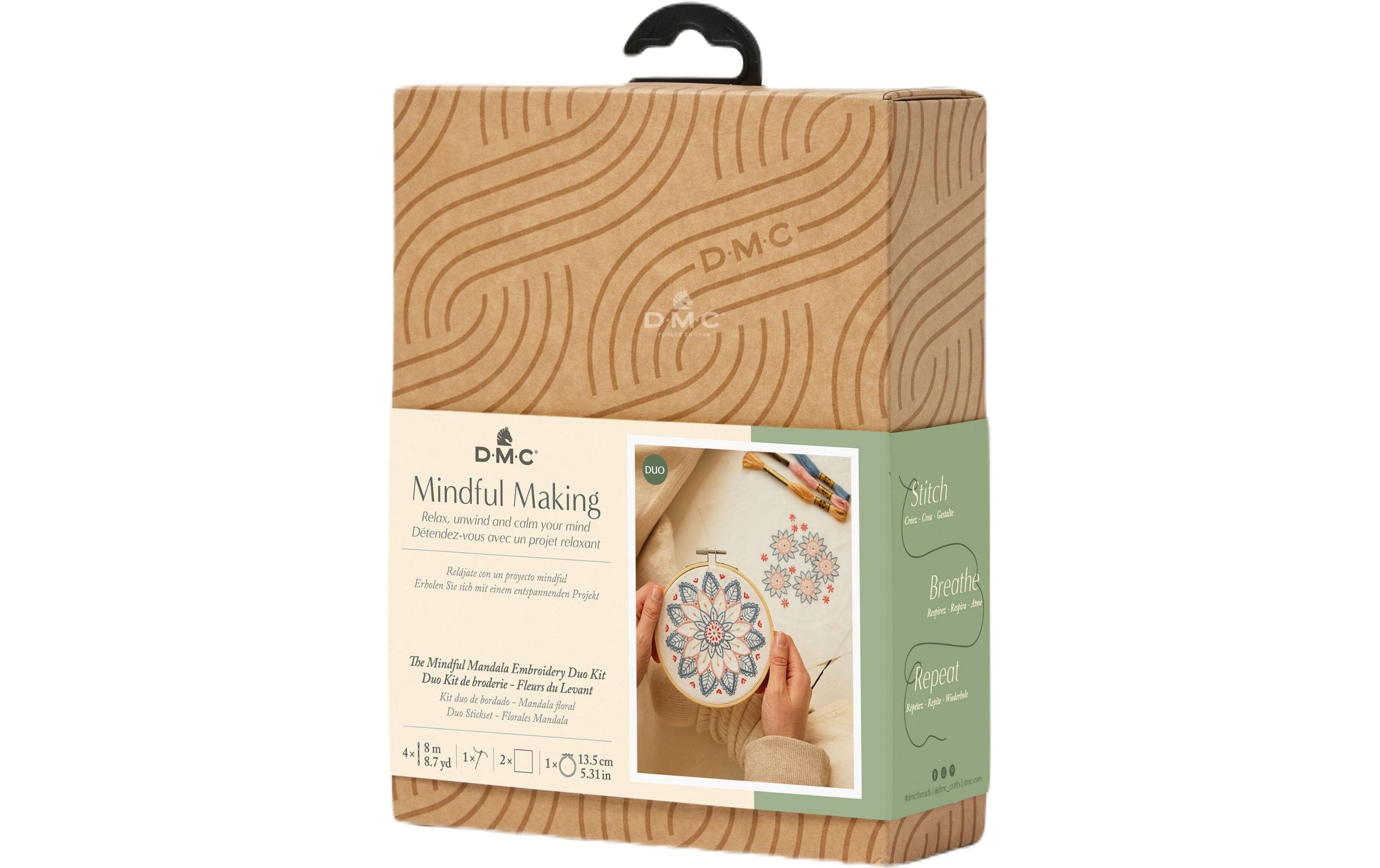 DMC Stickset Mindful Making Duo Blumen-Mandala, Ø 13.5 cm DMC Stickset Mindful Making Duo Blumen-Mandala, Ø 13.5 cm