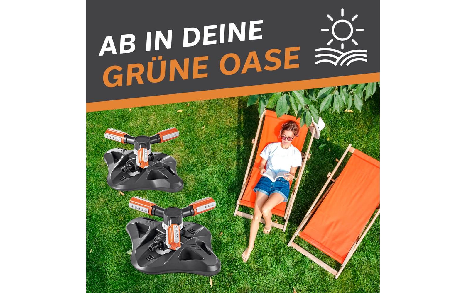 EASYmaxx 360°-Gartensprinkler - 2er-Set