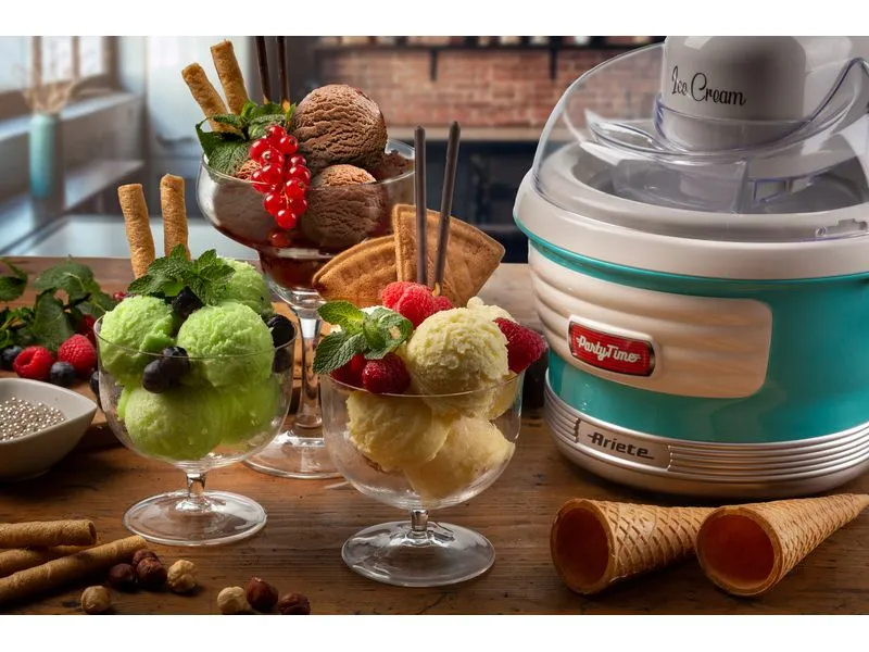 Ariete Glacemaschine Party Time ARI-643-BL 1.5 l, Blau/Weiss Ariete Glacemaschine Party Time ARI-643-BL 1.5 l, Blau/Weiss
