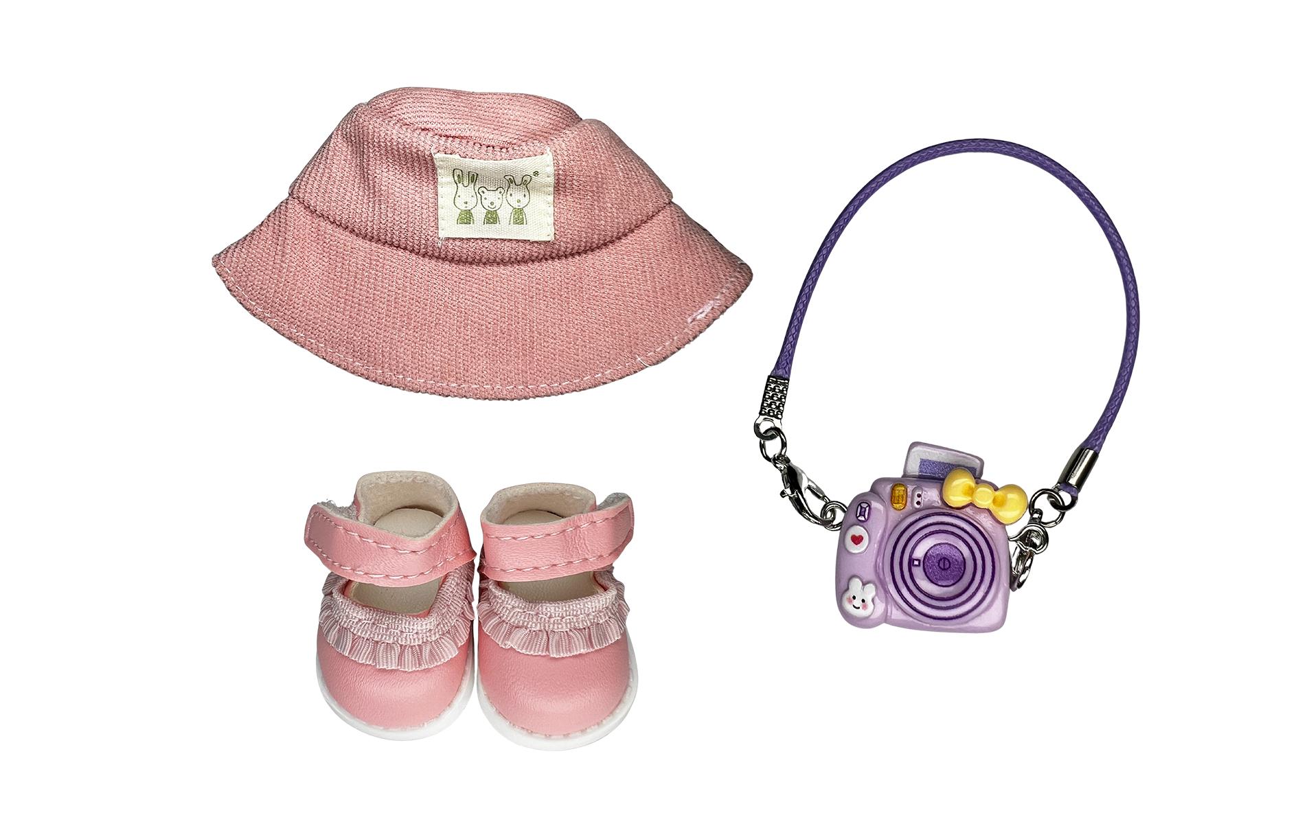 Nize Puppenkleidung Labubu Accessoire-Set Tourist, Pink