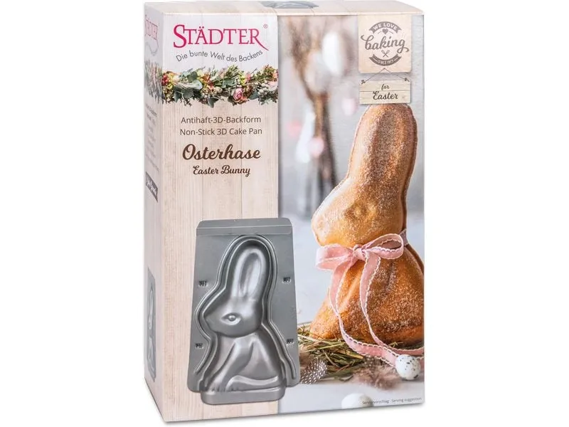 Städter Backförmchen 3D Osterhäschen 18 x 26 x 8 cm Städter Backförmchen 3D Osterhäschen 18 x 26 x 8 cm