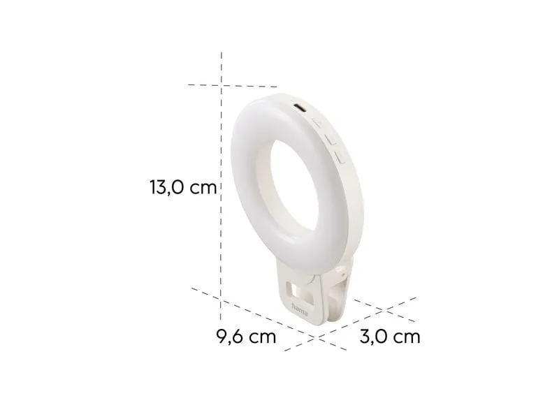 Hama ToGo Clip-On, aufladbar, weiss