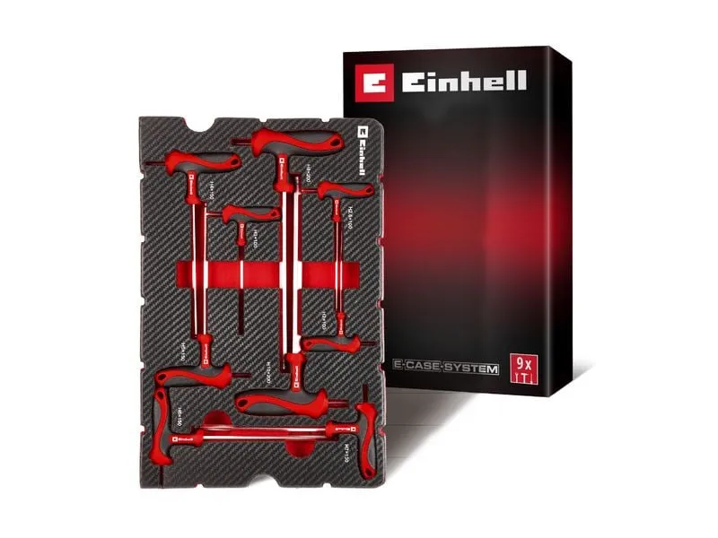 Einhell Einleger E-Case T-Griff, 9-teilig, Chrom-Vanadium-Stahl Einhell Einleger E-Case T-Griff, 9-teilig, Chrom-Vanadium-Stahl