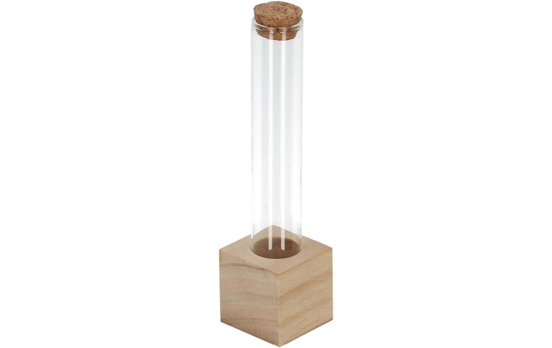 Esschert Design Vase Reagenzglas S 16.5 cm, Nature/Transparent