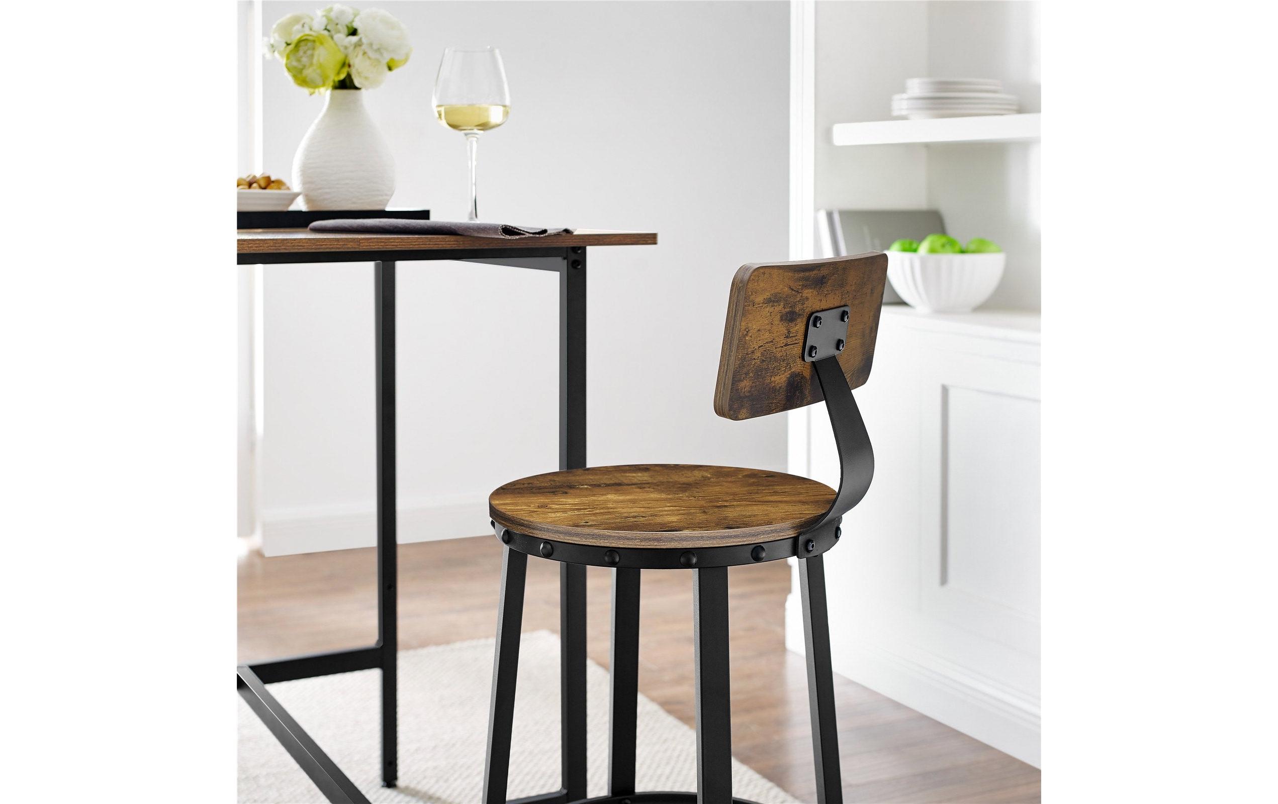 VASAGLE Barhocker 2er Set 54 x 99 cm, Braun/Schwarz