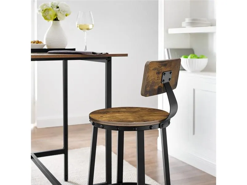 VASAGLE Barhocker 2er Set 54 x 99 cm, Braun/Schwarz
