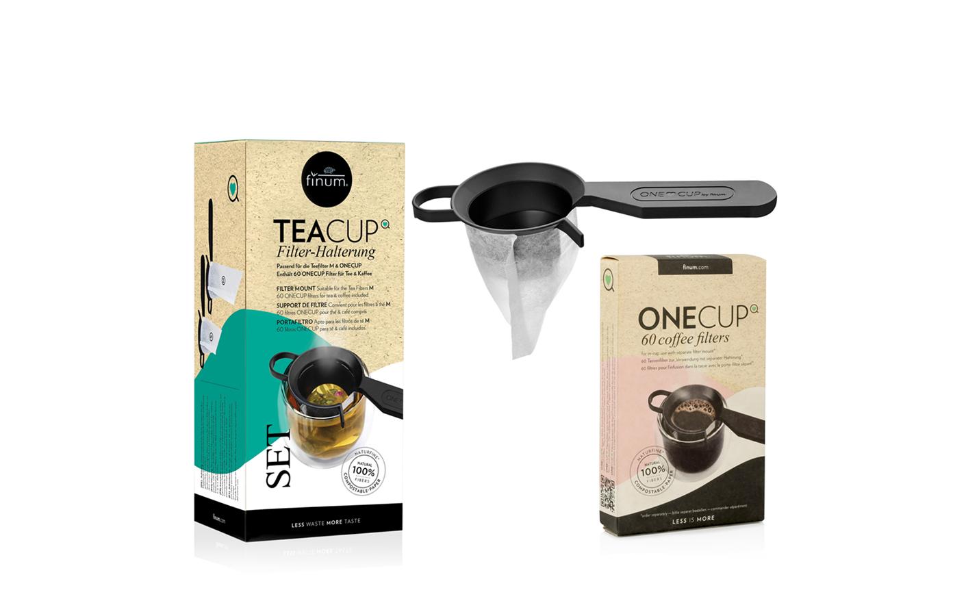 Finum Teacup Set, Schwarz