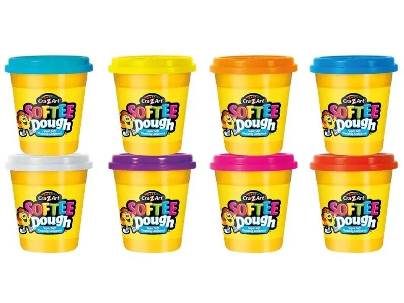 Cra-Z-Art Knetspiel Softee Dough 8 Tuben