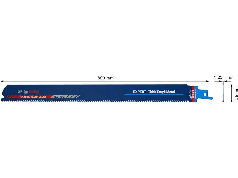 Bosch Professional Säbelsägeblatt EXPERT Thick Tough Metal S 1255 CHC, 10 Stück Bosch Professional Säbelsägeblatt EXPERT Thick Tough Metal S 1255 CHC, 10 Stück