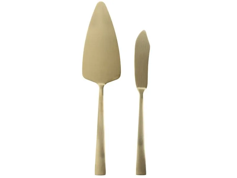 FURBER Kuchenbesteck 2-teilig Gold FURBER Kuchenbesteck 2-teilig Gold