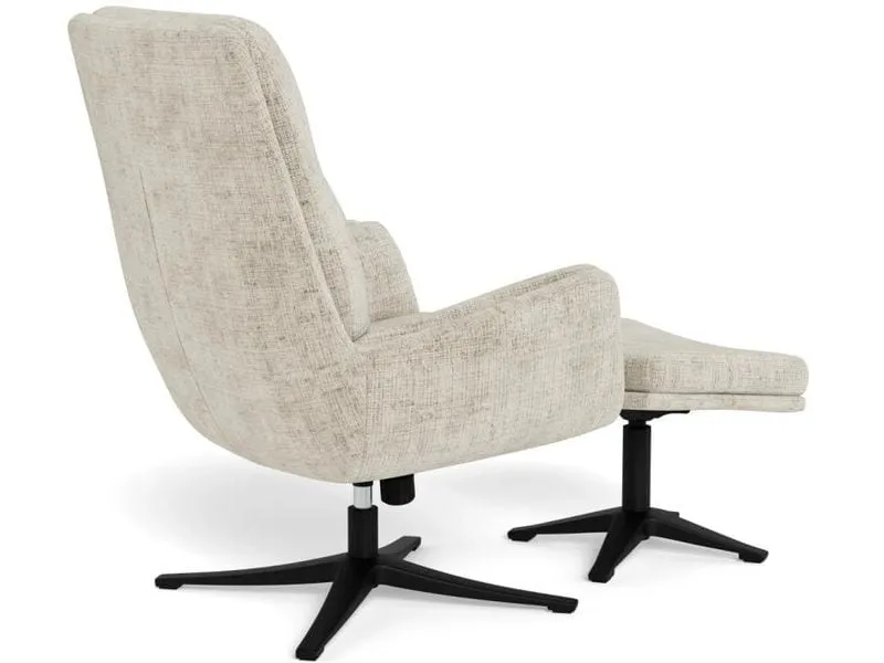 AC Design Sessel Suton Recliner mit Hocker Beige