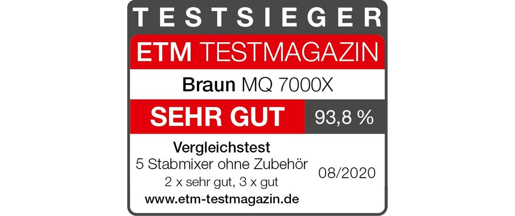 Braun Stabmixer MultiQuick 7 MQ7000X Silber/Schwarz