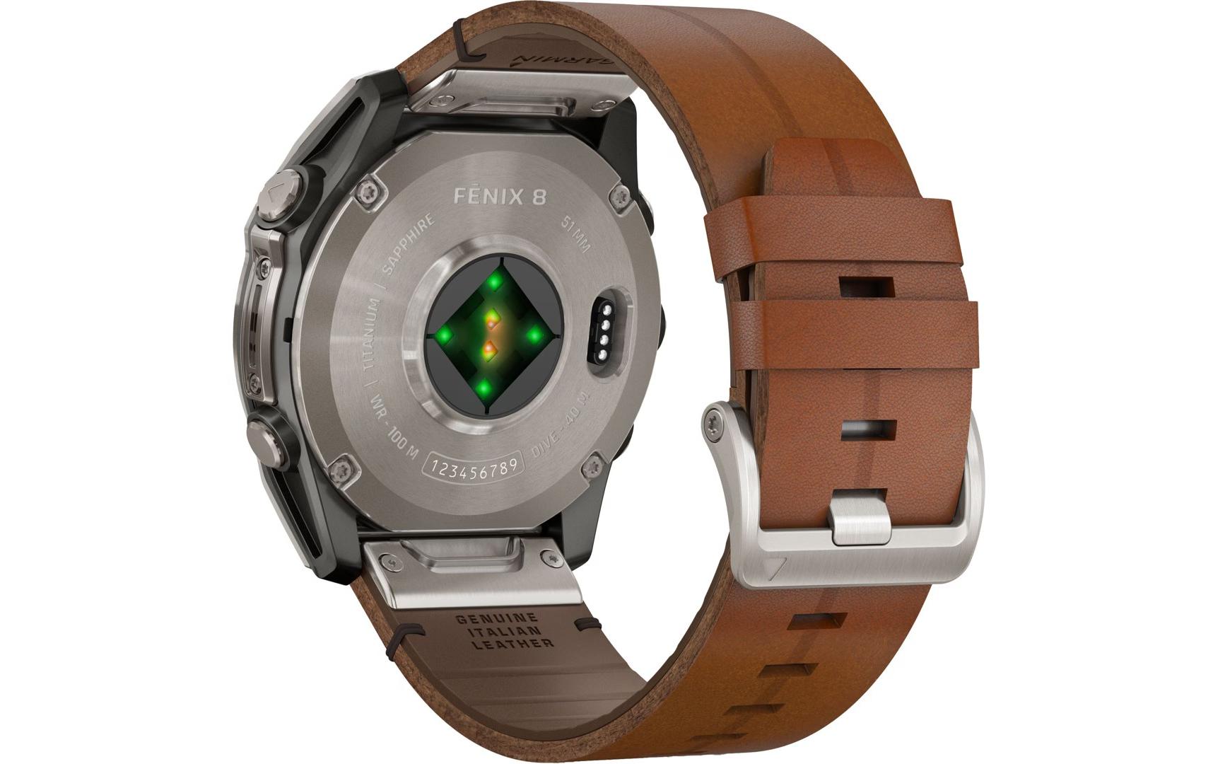 GARMIN Sportuhr Fenix 8 AMOLED Sapphire, 51 mm Braun GARMIN Sportuhr Fenix 8 AMOLED Sapphire, 51 mm Braun