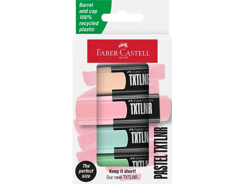 Faber-Castell Textmarker TXTLNR Pastell 4er Kartonetui