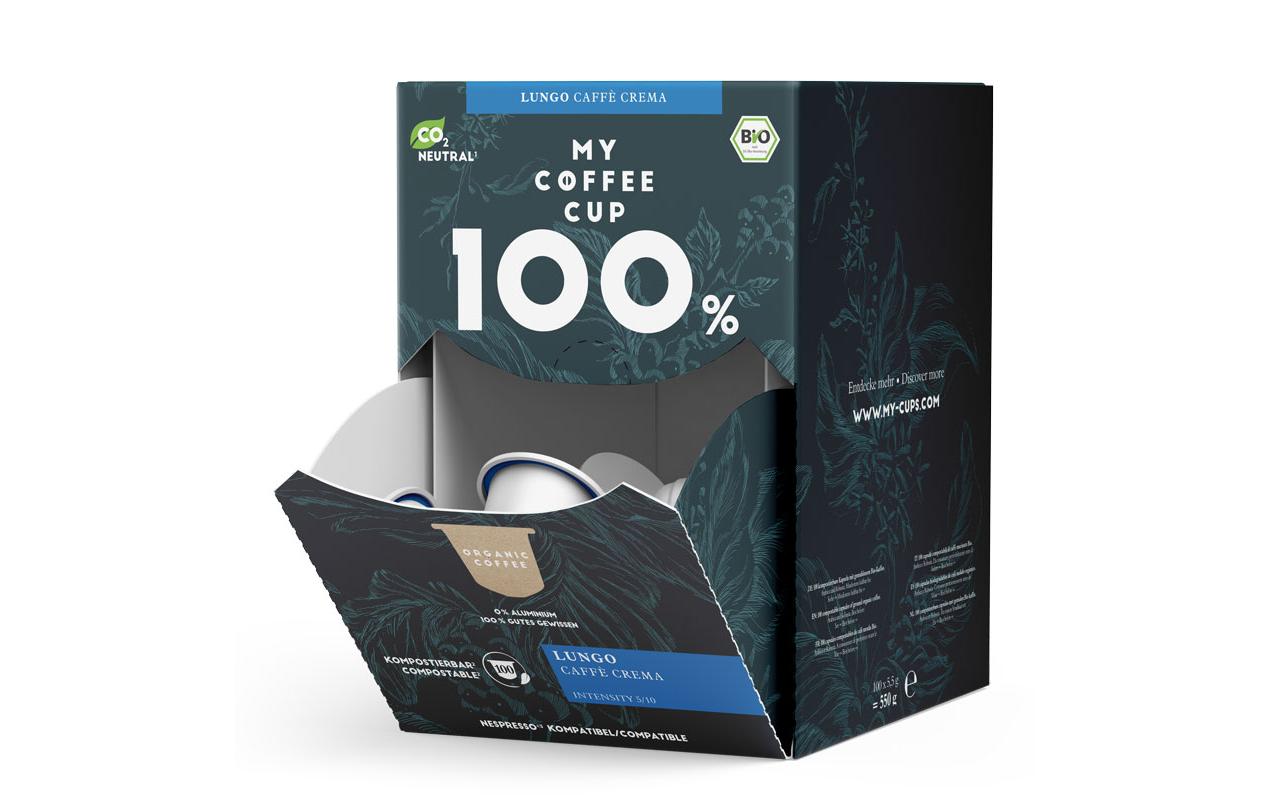 My-CoffeeCup Kaffeekapseln Mega Box Bio Lungo Caffè Crema 100 Stück
