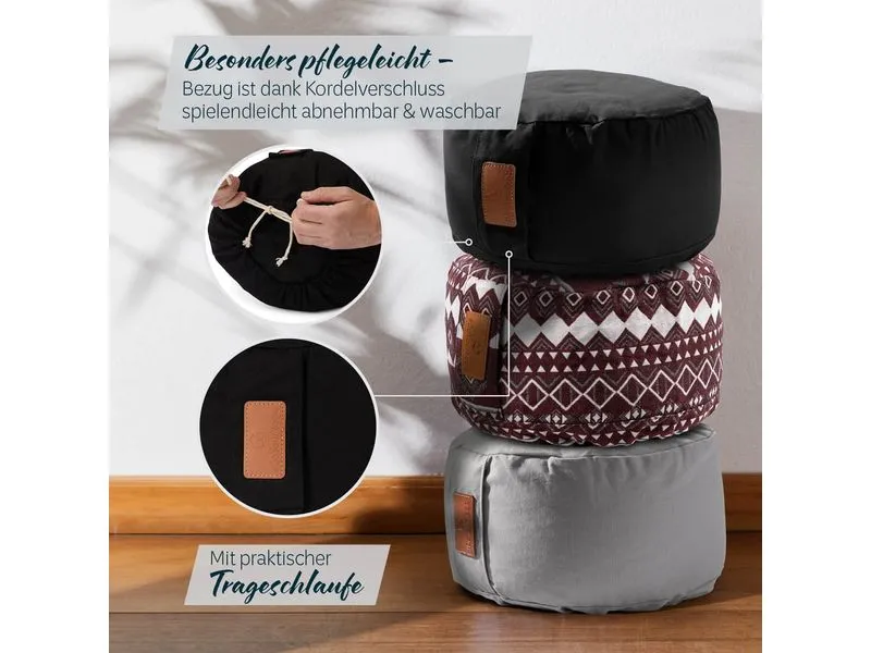 DoYourYoga Yoga-Kissen Vishnu Buchweizenschalen, Schwarz DoYourYoga Yoga-Kissen Vishnu Buchweizenschalen, Schwarz